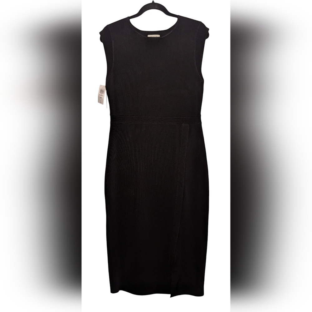 NWT Aritzia Babaton Sleeveless Black Stretch Sheath Midi Business Dress | Size L